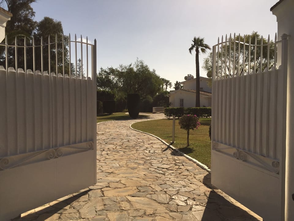 House entrance, electric gate