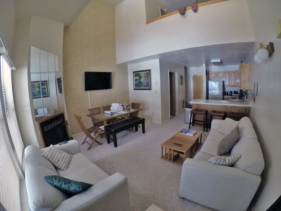 Living room and kitchen