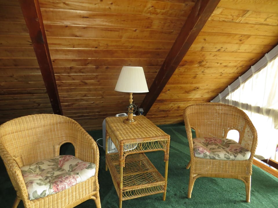 Chairs in the Master Bedroom Loft to sit and look out over the Tidal River