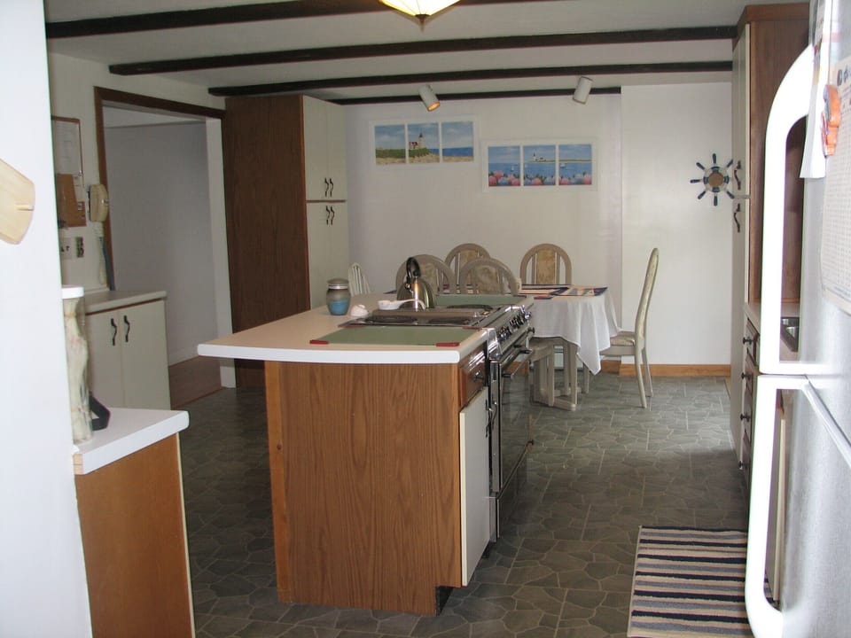 Kitchen coming from garage