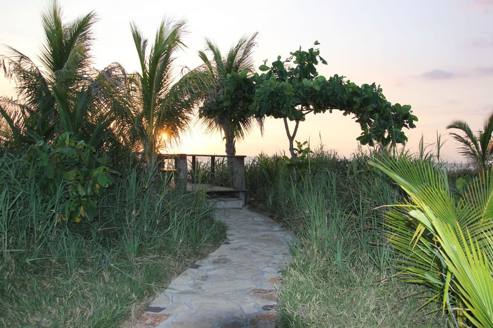 Path to the beach.  Fifty steps from our property to the beach!