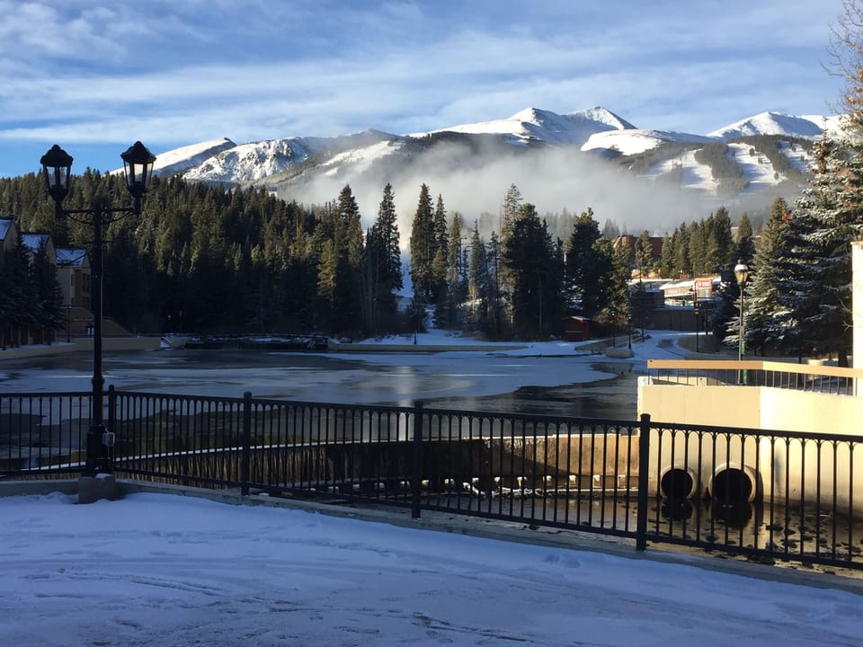 Maggies Pond on the way to town. Peak 9 is across the pond.