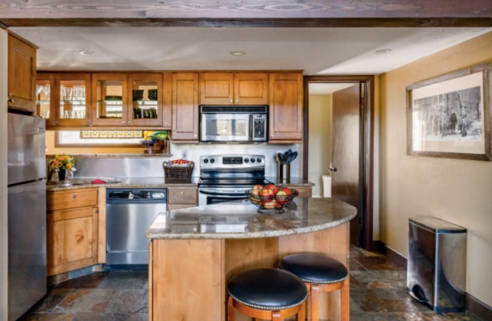 Fully stocked kitchen on the main floor