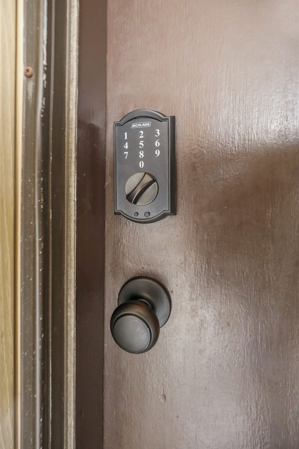 Key pad lock. Combinations are changed after every guests for added security. 