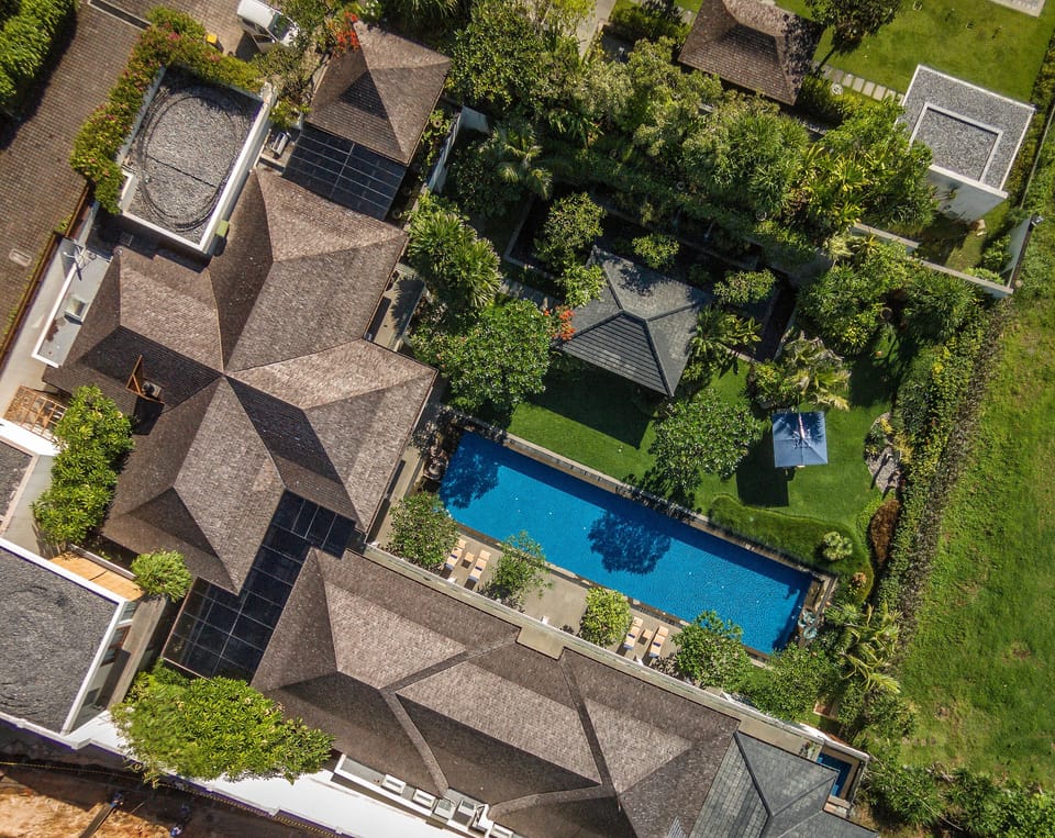 Villa Frangipani aerial view - 