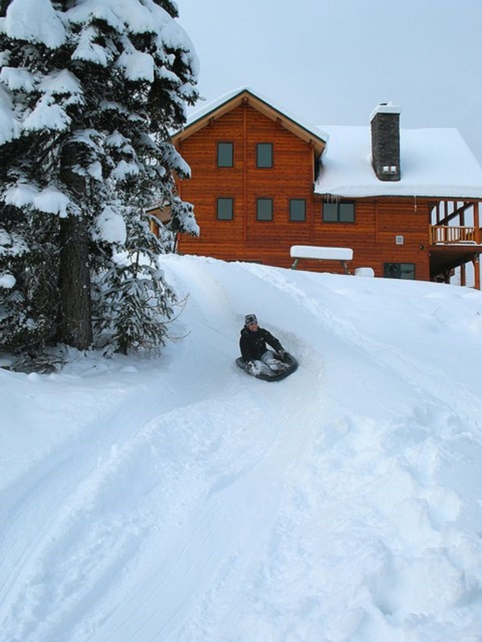 Sled Hill Designed so Sledders Sled Safely, Stay Inbounds & Enjoy "LOTS OF FUN"!