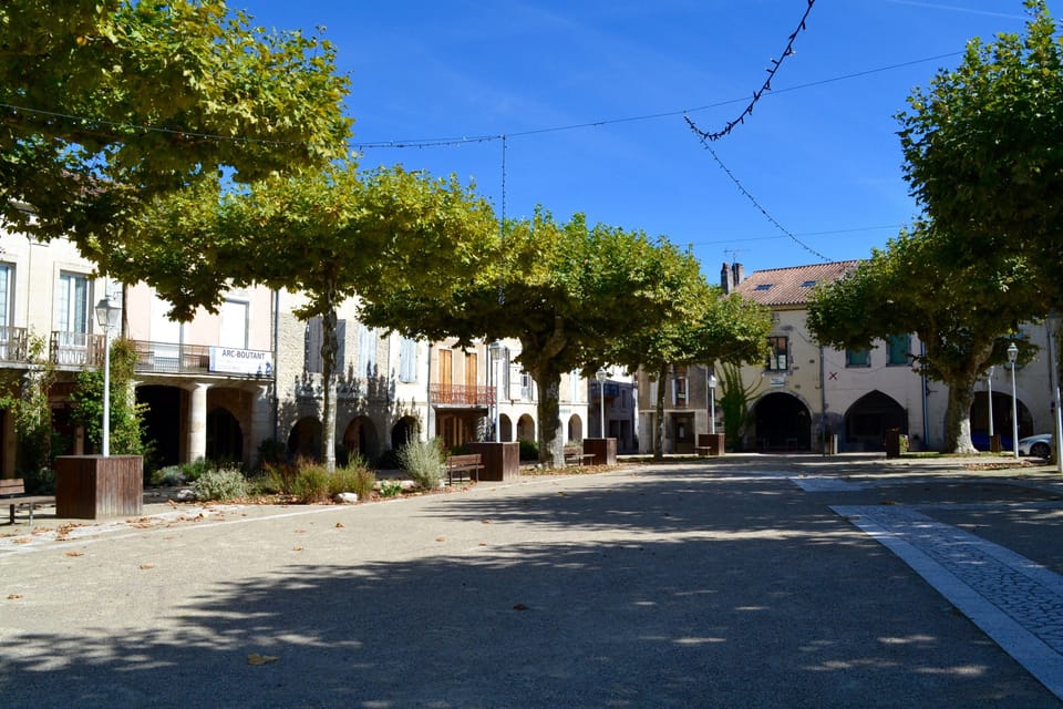 The pretty square in Sos right beside the house