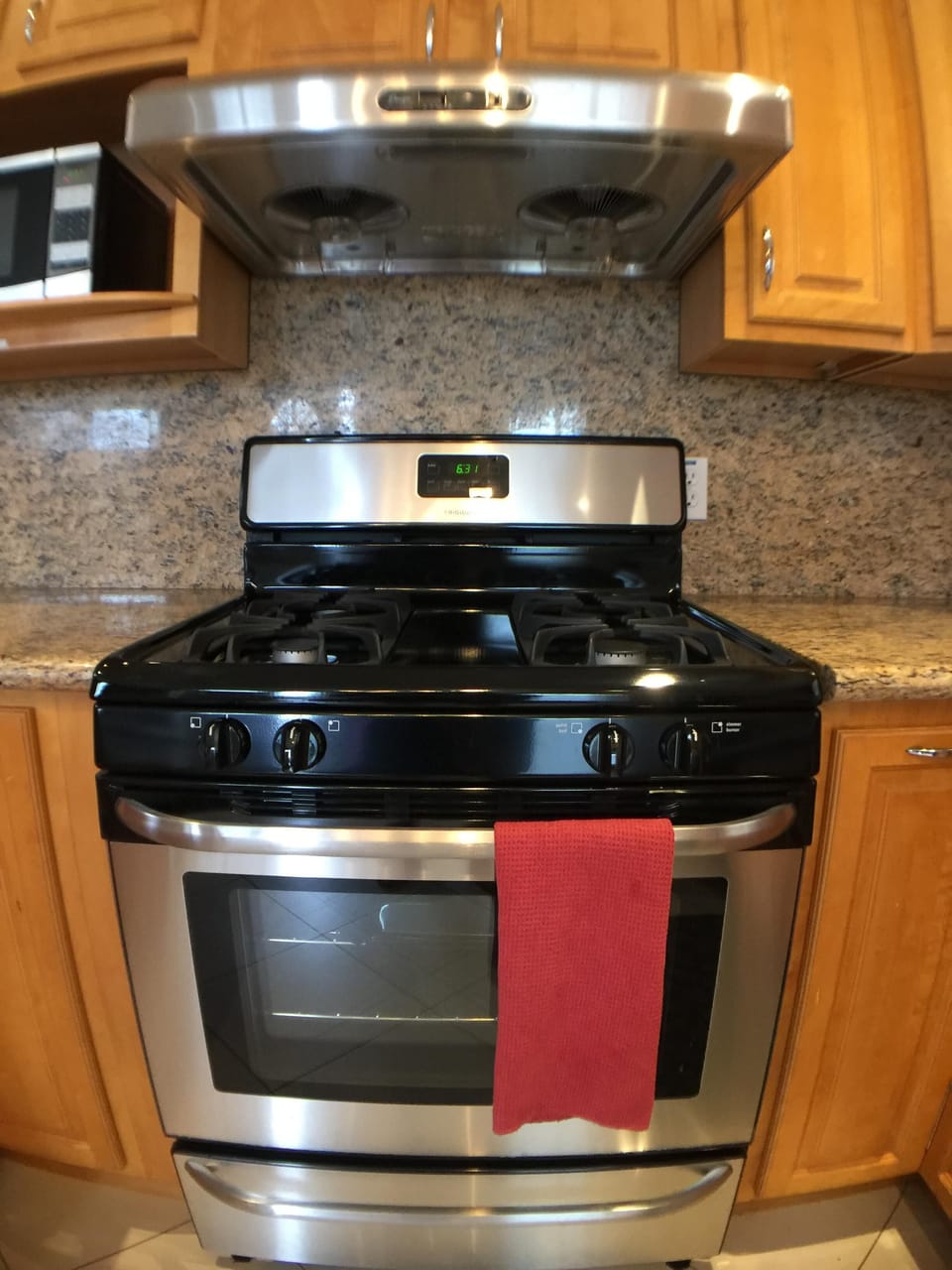Stainless steel gas stove and oven for all of your cooking needs.