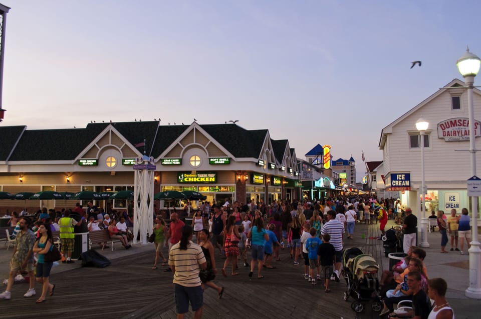 You will be located a short walk to the excited of the boardwalk food & arcades.