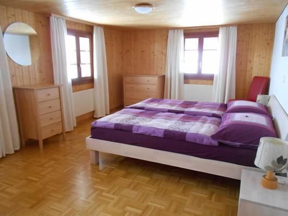 Large bedroom with double bed ...