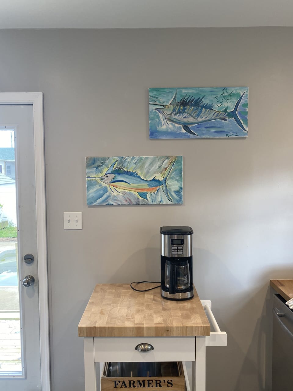 rolling  cart for additional counter space