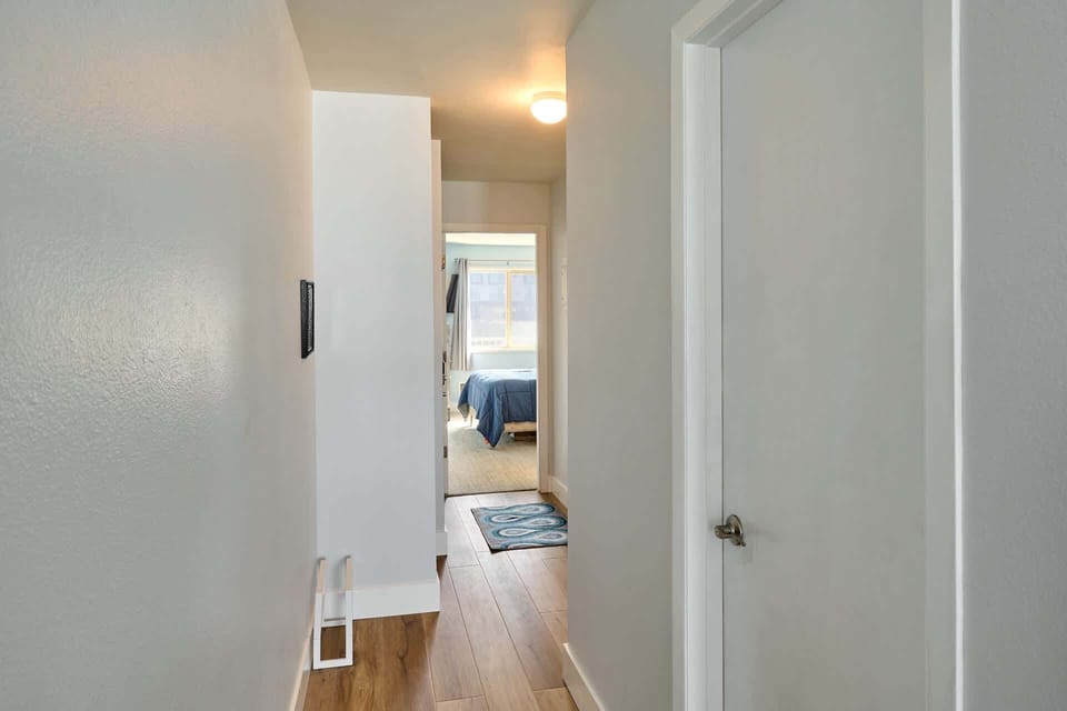 Looking down the hallway