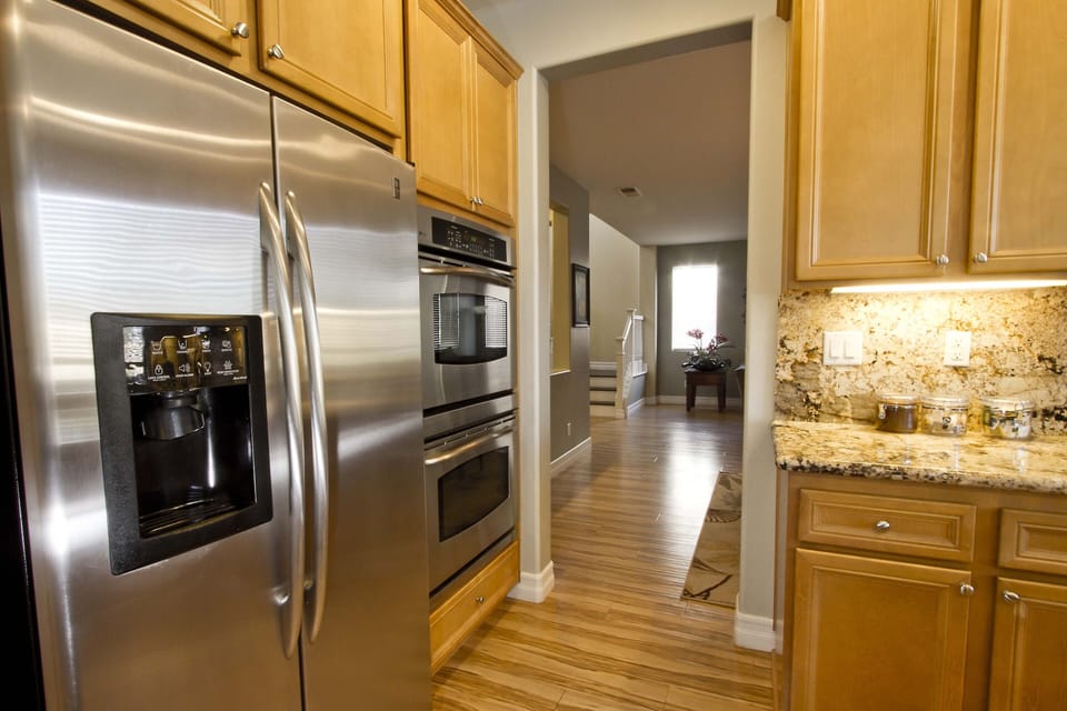 Stainless refrigerator and oven to store & cook fresh fruits/vegis/ meat etc.