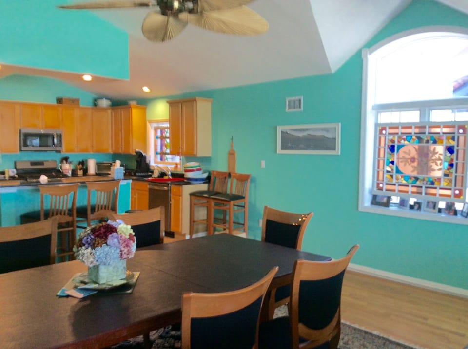 Dining room and kitchen