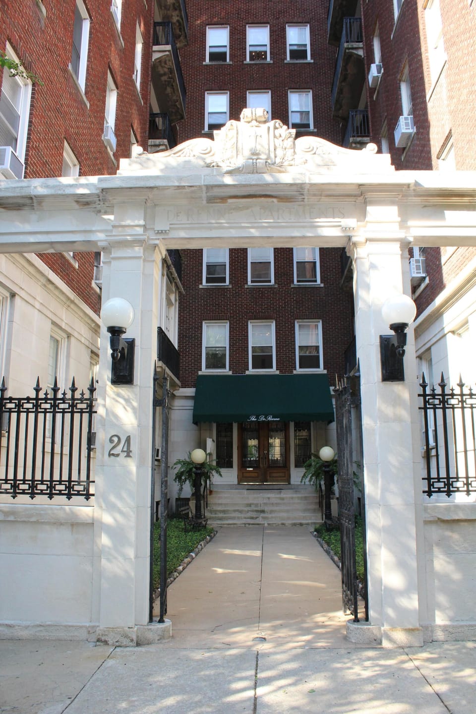 Front entrance to DeRenne Plaza