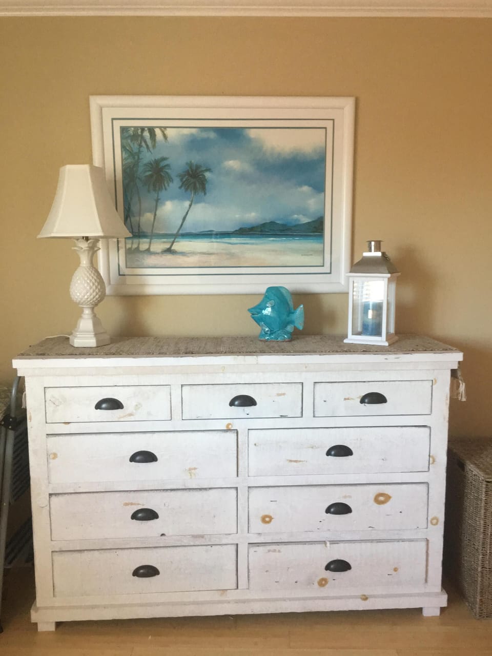 Guest bedroom with queen pillow top bed
