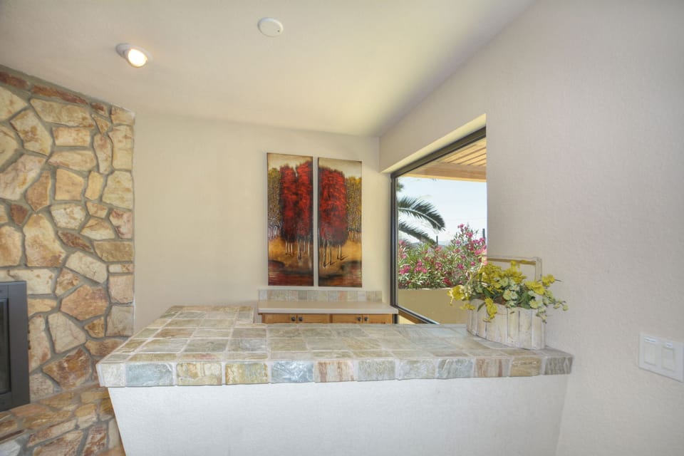 A bar in the family room.