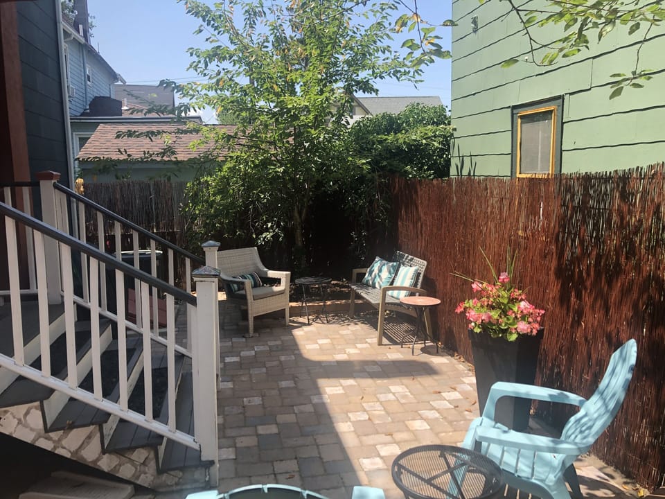 Lovely backyard patio.