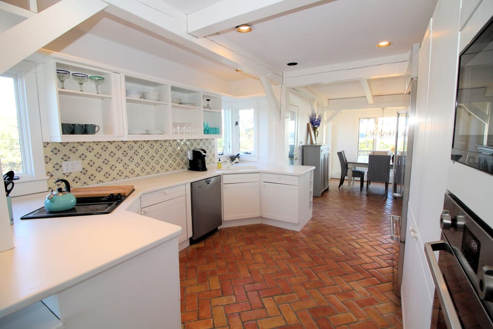 Kitchen is bright and well equipped