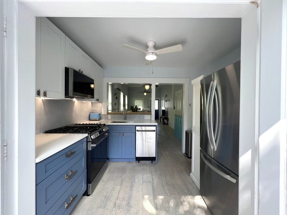 New kitchen open to living/dining