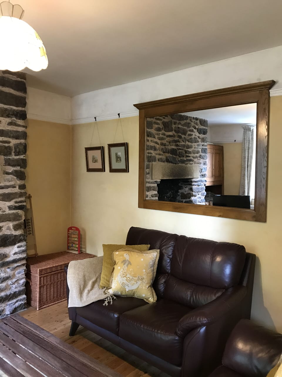 Bathroom window with view of tor
