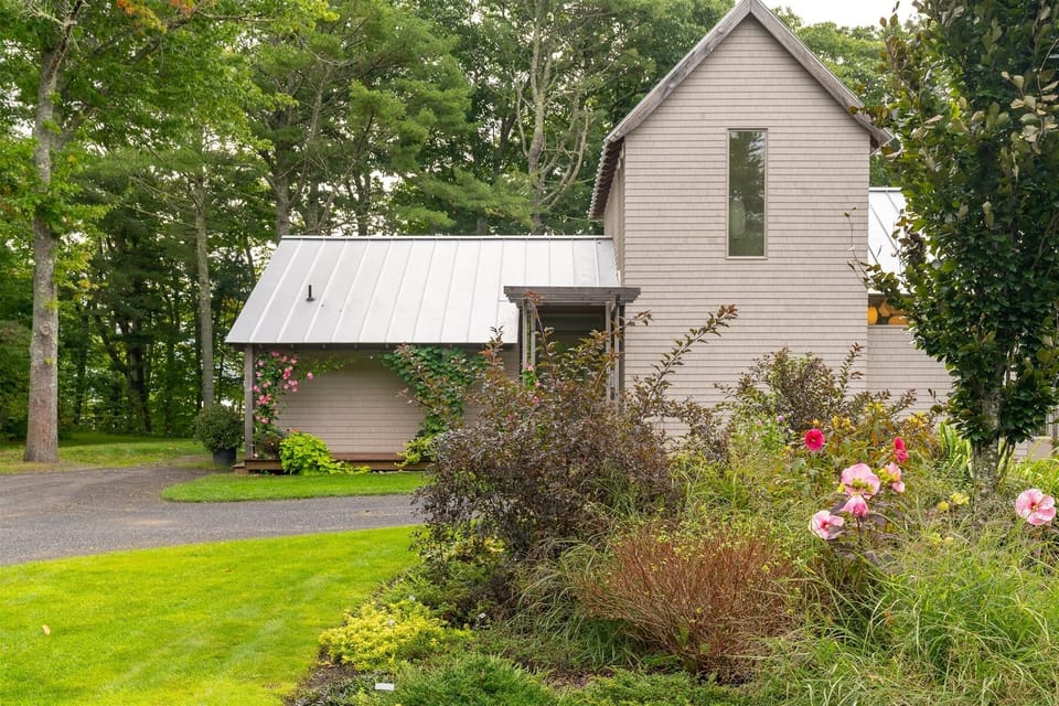 Extensive landscaping encompass the property