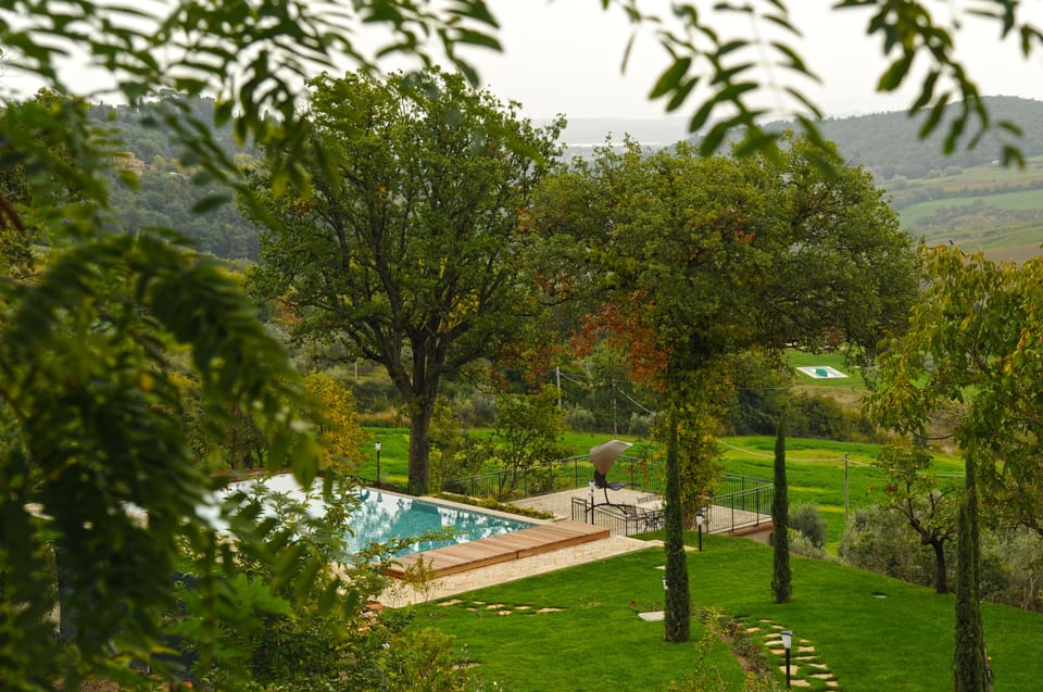 Infinity edge pool overlooking the valley