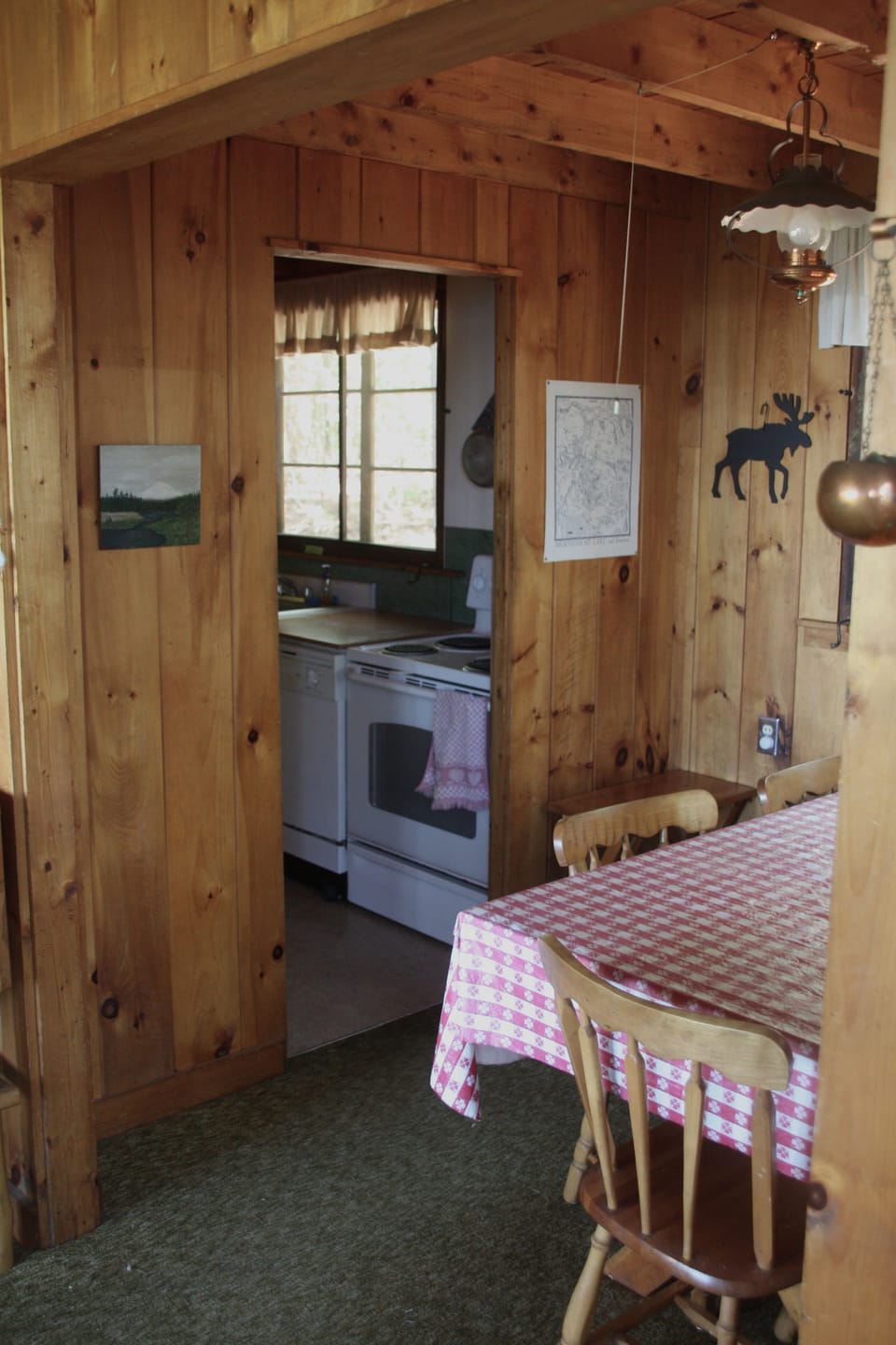 Looking into the kitchen