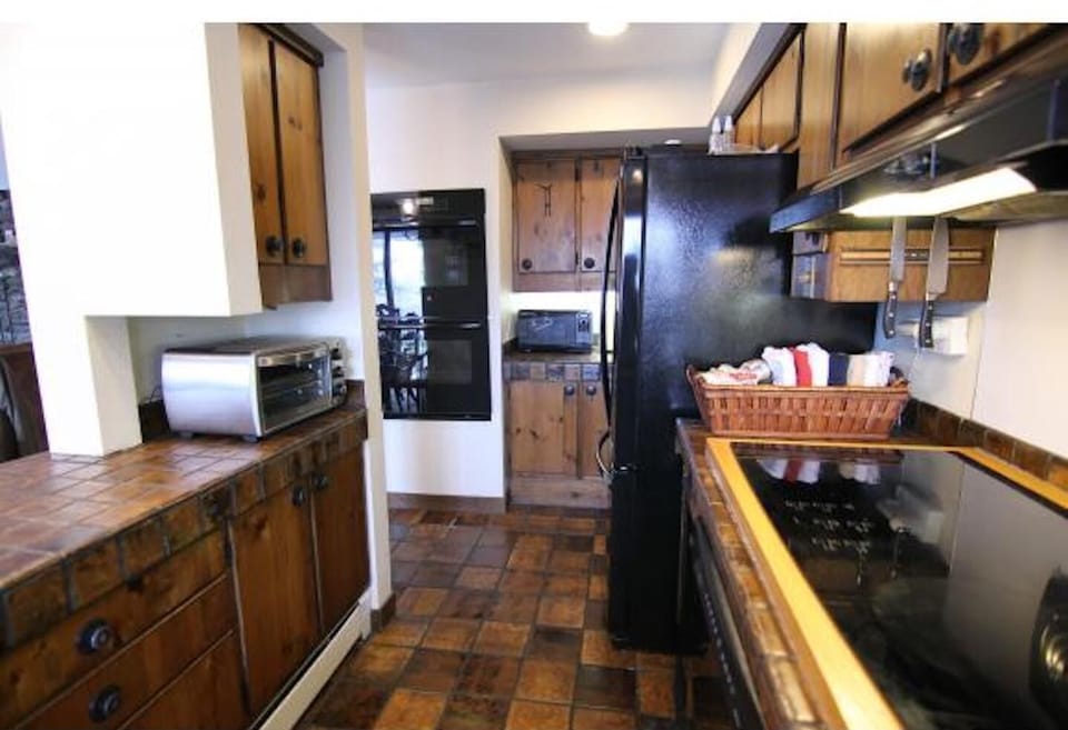 double oven, microwave, toaster oven, coffee maker