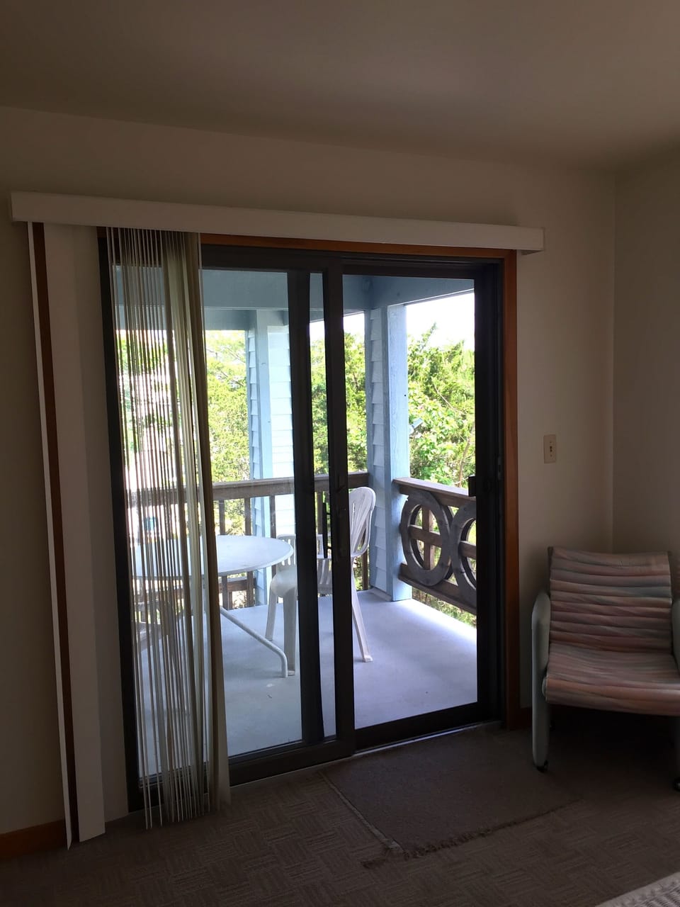 porch adjacent to downstairs master bedroom