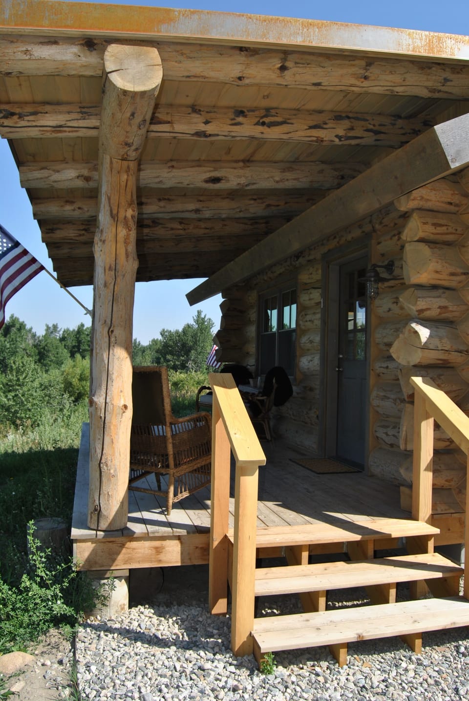 Enjoy the sounds of Rock Creek from your spacious deck