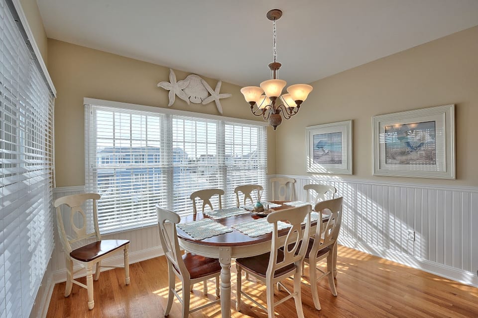 Floor 3: Dining room facing window (terrace outside)