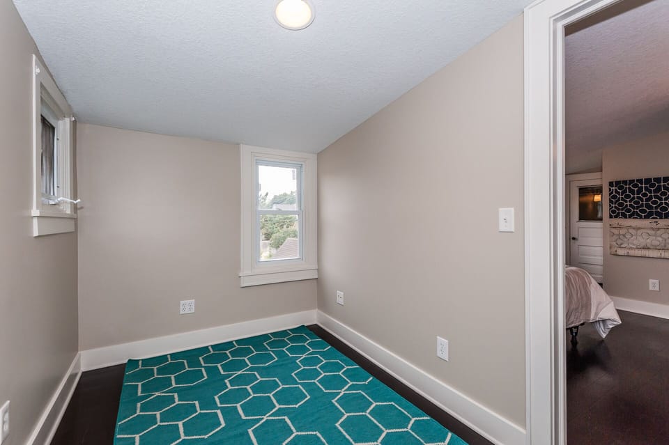 Second floor: Extra storage space or a great place for yoga!