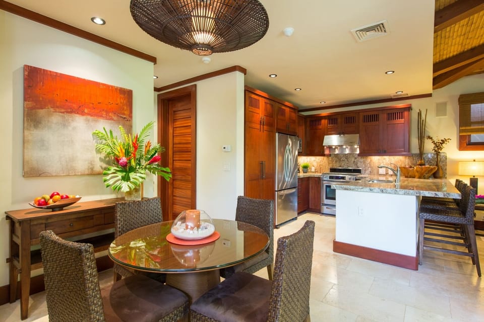 Enjoy the convenience of a private kitchen and dining area, ideal for extended stays or multi-generational travel.