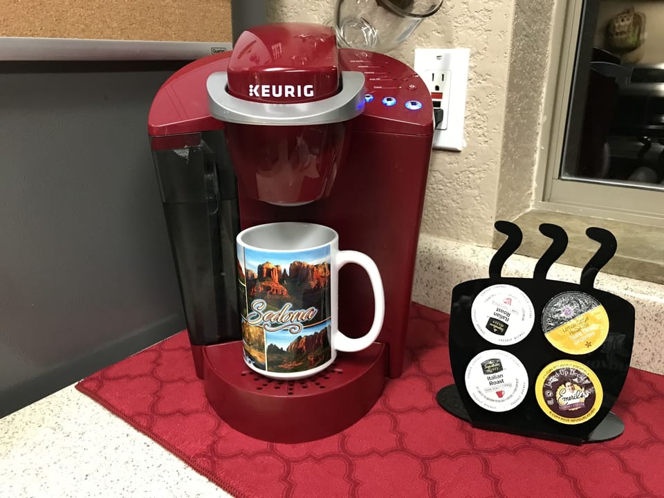 Keurig coffee (regular coffee pot available also)