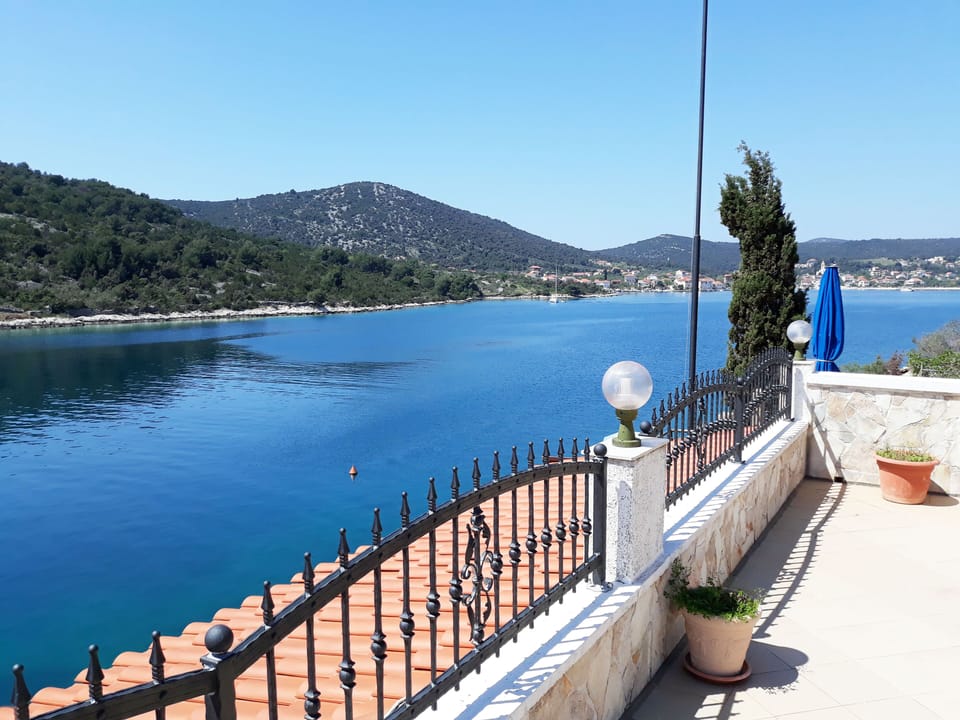 View from mine terrace on the Vinisce bay