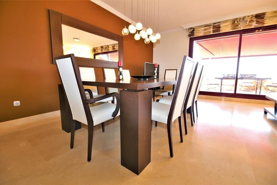 Beautiful dining area with seating for eight
