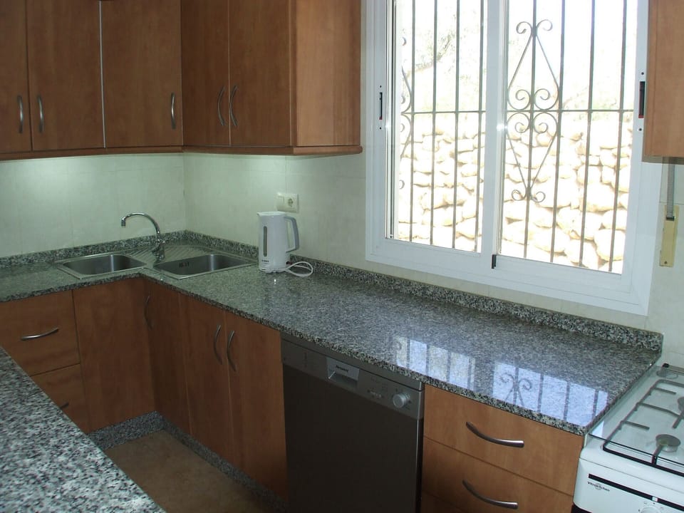 Kitchen in the Old Stables at Finca Arboleda.