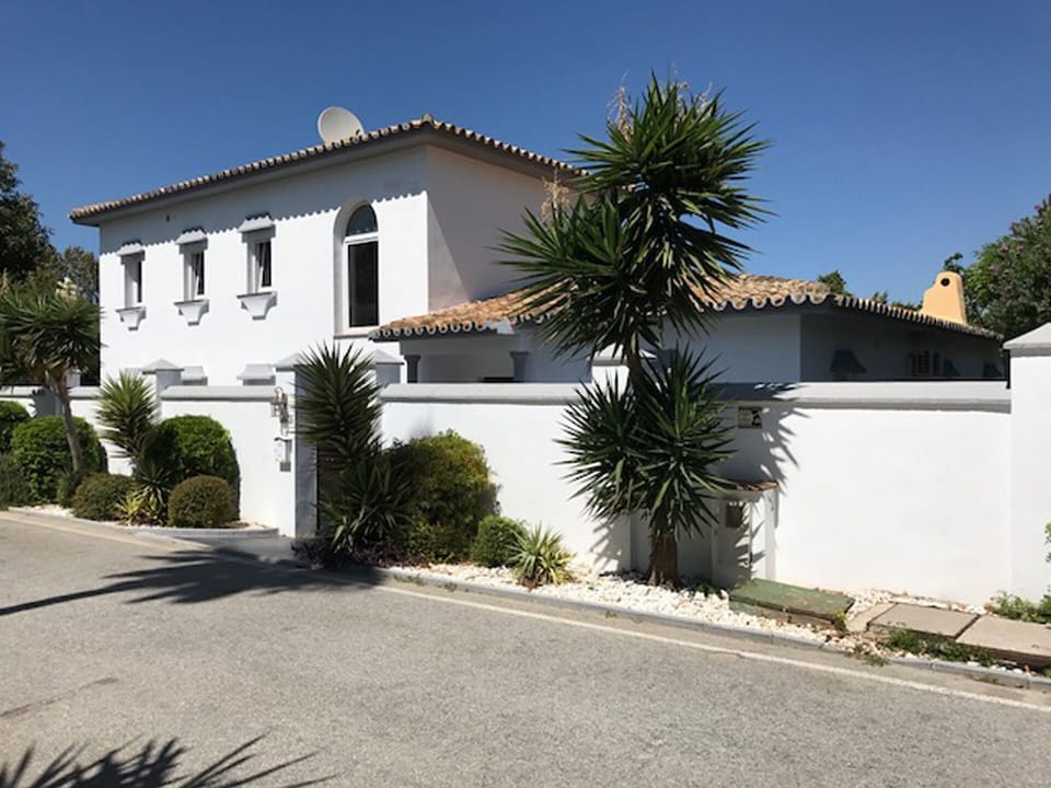 Street view of villa