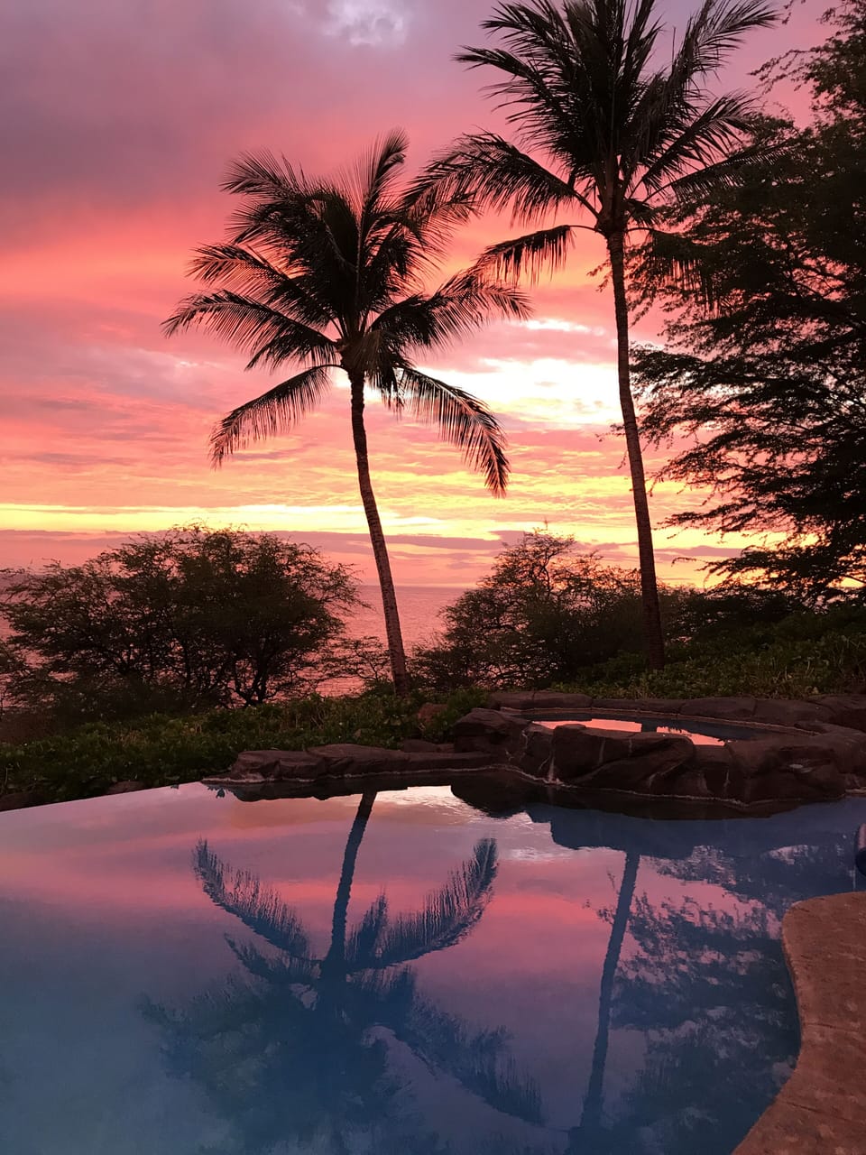 Sunsets that go on and one while you relax on the poolside patio.