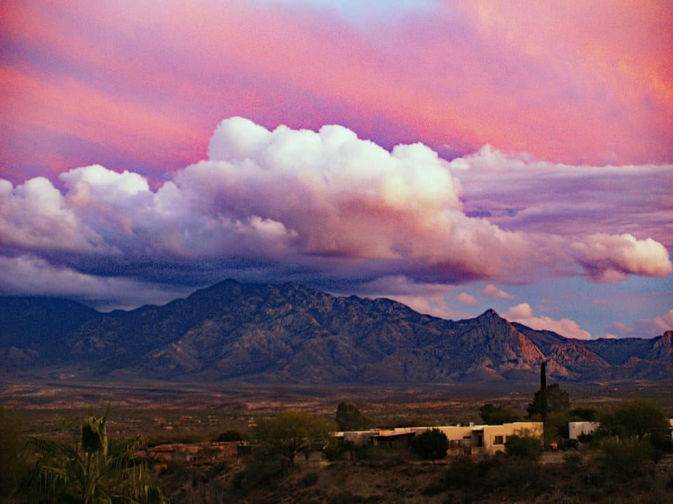 Large Cloud over the Santa Rita's.