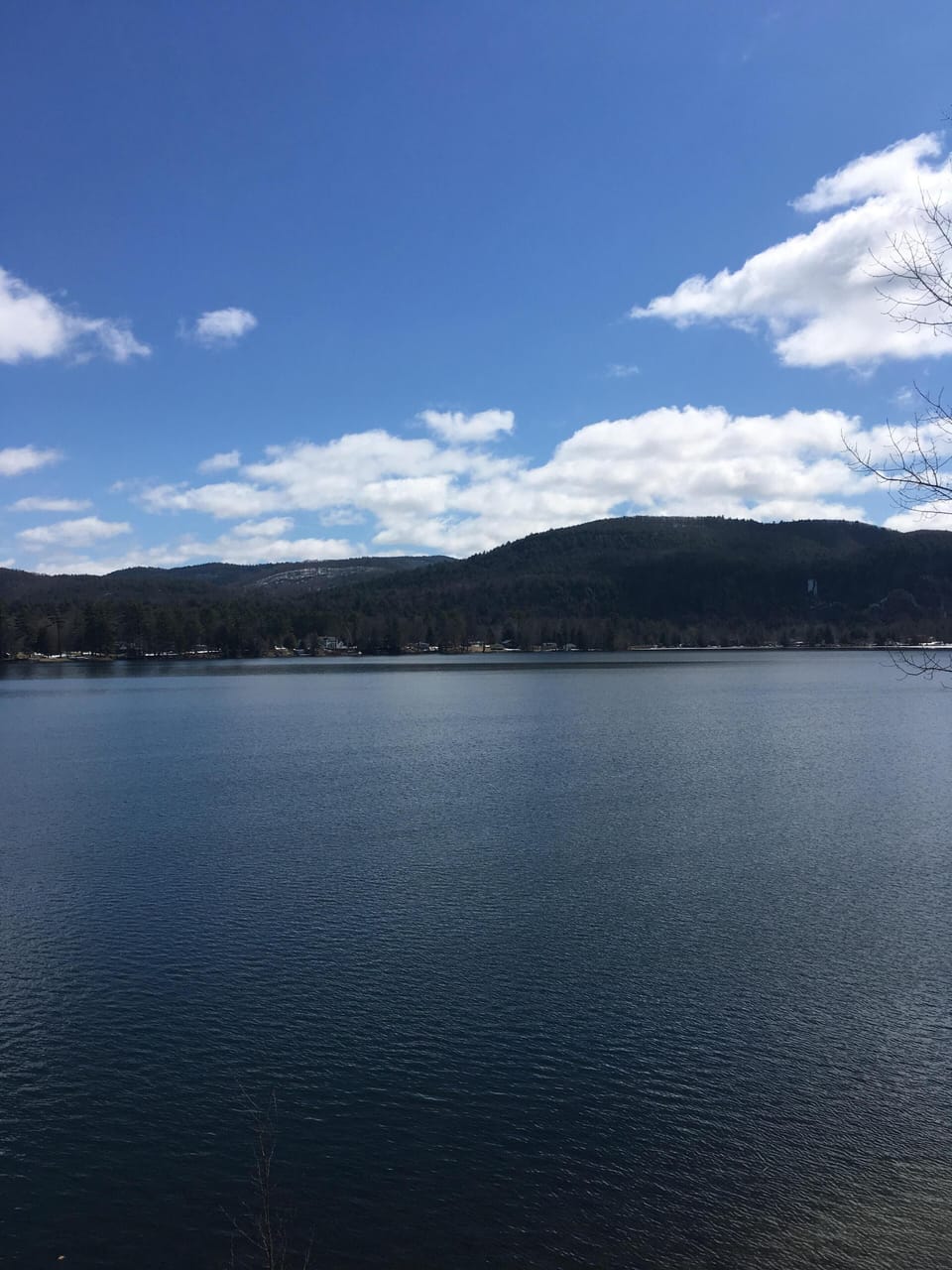 View from lakeside deck and dock.