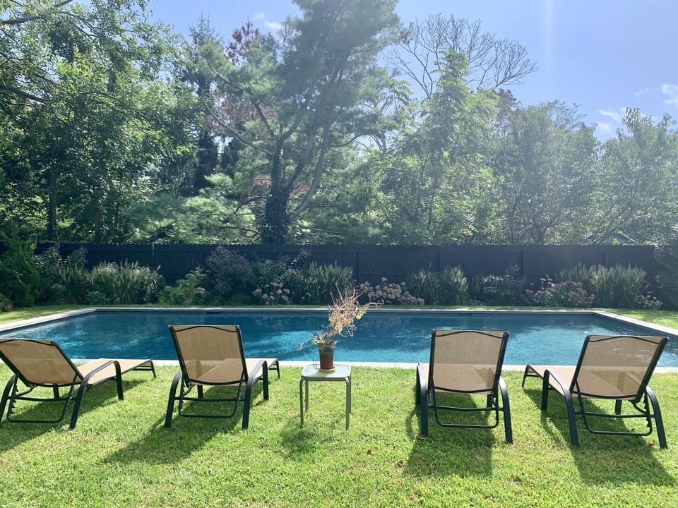 Heated salt water pool. 20x40 feet.