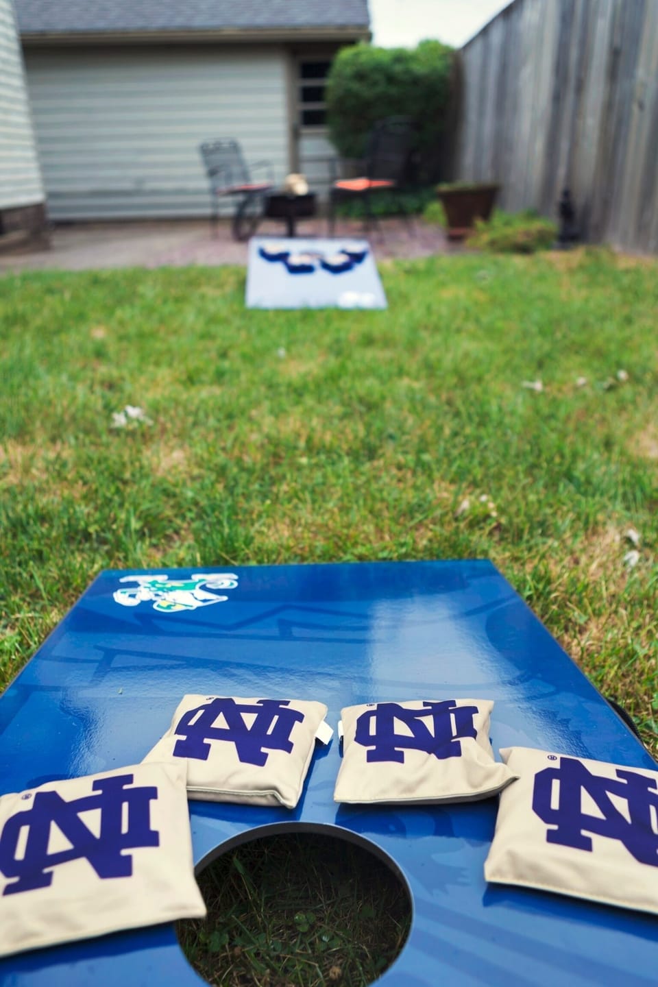 Notre Dame Corn hole game!