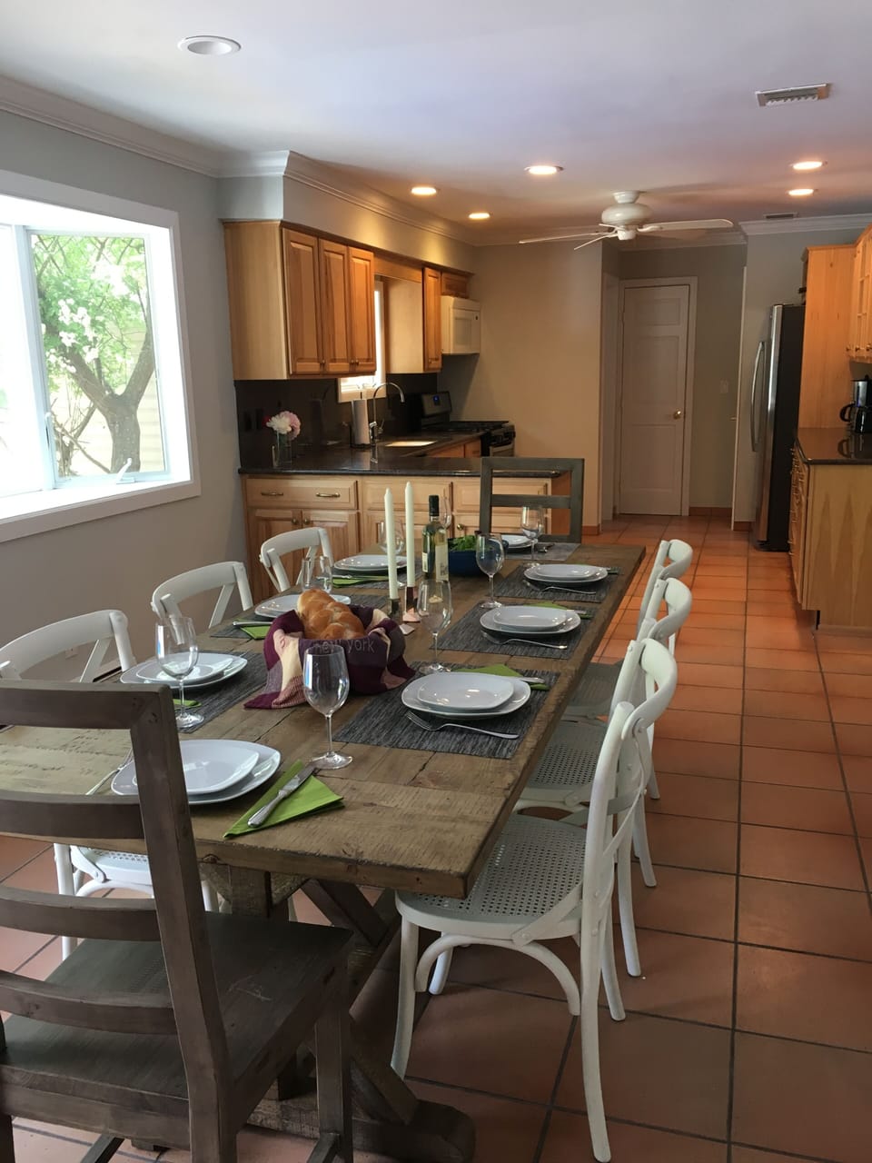 Open floor plan kitchen