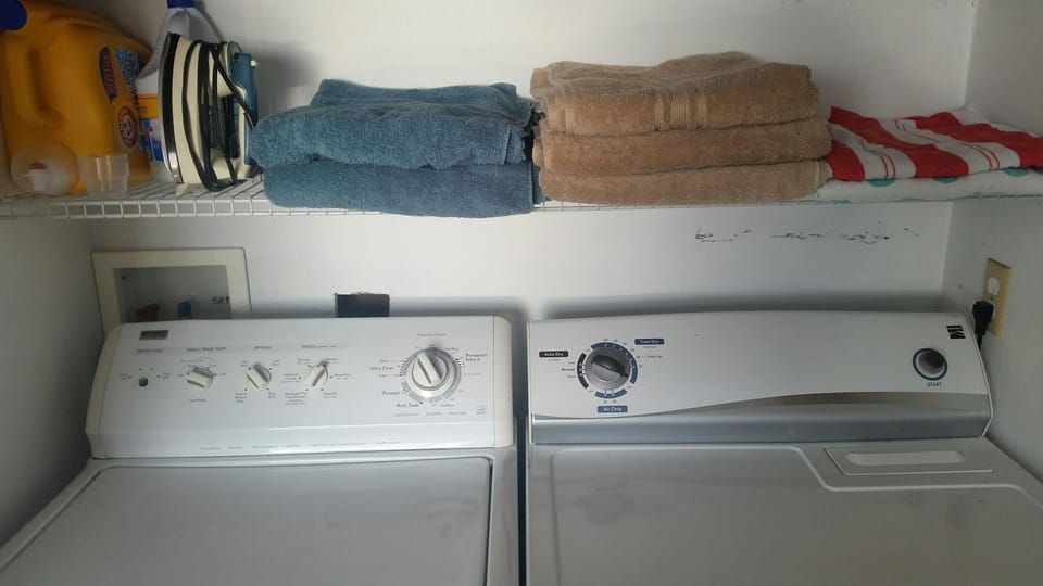 Washer and Dryer available in the home.