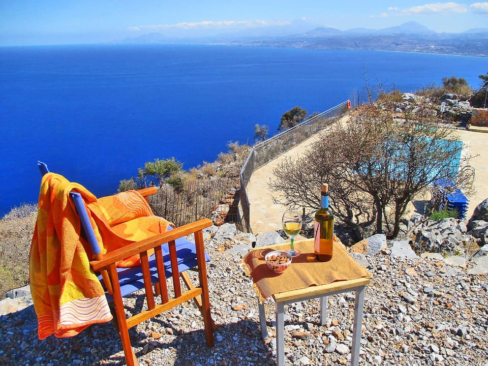 Enjoying the views from the "aloni" (old threshing area)