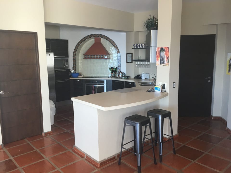 Fully stocked modern kitchen 