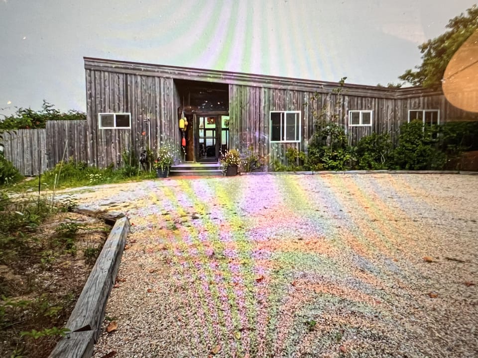 Front entrance and parking area