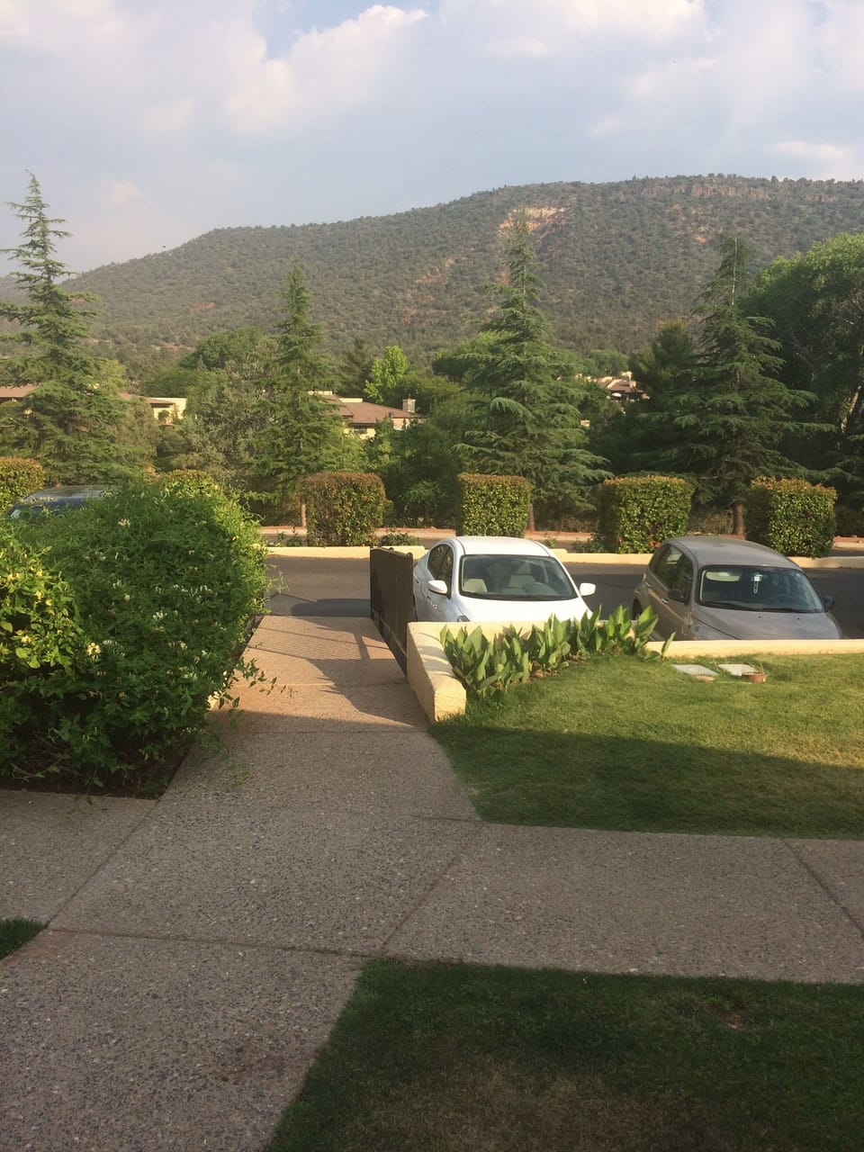 View toward golf course from front door and patio